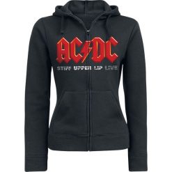 AC/DC Stiff upper lip live Bluza z kapturem rozpinana damska czarny. Czarne bluzy rozpinane damskie marki AC/DC, xxl, z nadrukiem, z kapturem. Za 184,90 zł.