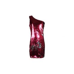 Sukienki krótkie Guess -. Różowe sukienki damskie Guess, z aplikacjami, bez kołnierzyka, z krótkim rękawem, krótkie, mini. Za 349,00 zł.