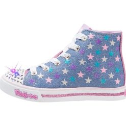 Skechers SPARKLE GLITZ SHINY STARZ Tenisówki i Trampki wysokie denim/multicolor. Niebieskie trampki chłopięce Skechers, z denimu. Za 219,00 zł.