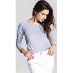 Szara Bluzka Make Off. Szare bluzki damskie marki other, xl, bez wzorów, bez kołnierzyka, z długim rękawem. Za 29,99 zł.