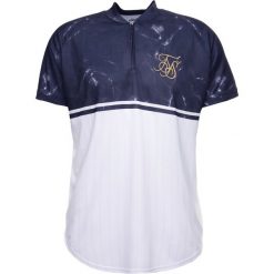 T-shirty męskie: SIKSILK MARBLE BASEBALL TEE Tshirt z nadrukiem dark navy/white