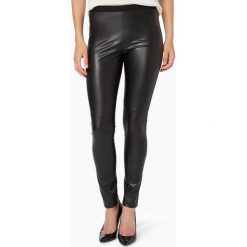 Marc Cain Essentials - Legginsy damskie, czarny. Czarne legginsy damskie marki Marc Cain Essentials, s, ze skóry. Za 799,95 zł.
