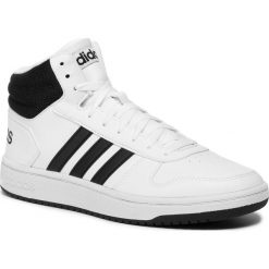 Sportowe Adidas HOOPS 2.0 MID BB7208. Białe buty sportowe męskie Adidas, ze skóry ekologicznej, bez zapięcia. Za 269,99 zł.