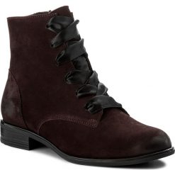 Botki BADURA - 8143-69-F Bordo 1386. Czerwone botki damskie na obcasie marki Badura, z nubiku. W wyprzedaży za 299,00 zł.