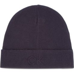 Czapka CALVIN KLEIN - Ck Embossed Beanie K50K504092 448. Niebieskie czapki męskie marki Calvin Klein, bez wzorów, z wełny. Za 179,00 zł.