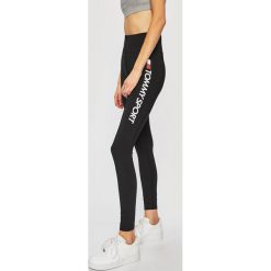 Tommy Sport - Legginsy. Czarne spodnie damskie Tommy Sport, s, z elastanu. W wyprzedaży za 199,90 zł.