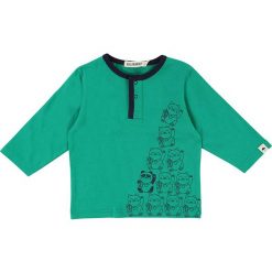 Koszulka w kolorze zielonym. Zielone t-shirty chłopięce Billieblush & Billybandit, z nadrukiem, z bawełny, z długim rękawem. W wyprzedaży za 49,95 zł.