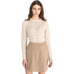 Vero Moda Areya Sweter Beżowy. Brązowe bluzy damskie Vero Moda, s, bez wzorów, z materiału, bez rękawów, bez kaptura. Za 175,95 zł.