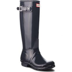 Kalosze HUNTER - Org Tall Gloss WFT1000RGL Dark Slate. Niebieskie kalosze damskie Hunter, bez wzorów, z tworzywa sztucznego. W wyprzedaży za 409,00 zł.