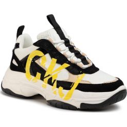 Sneakersy CALVIN KLEIN JEANS - Marleen B4R0869 Bright White/Black. Brązowe półbuty damskie Calvin Klein Jeans, z jeansu. Za 639,00 zł.