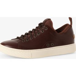 Polo Ralph Lauren - Męskie tenisówki ze skóry, brązowy. Pomarańczowe trampki męskie Polo Ralph Lauren, bez wzorów, ze skóry, bez zapięcia. Za 349,95 zł.