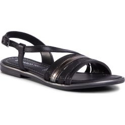 Sandały MARCO TOZZI - 2-28143-24 Black Comb 098. Czarne klapki damskie Marco Tozzi, bez wzorów, ze skóry, bez obcasa. W wyprzedaży za 159,00 zł.