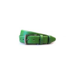 Zielony skórzany pasek męski 3,5 cm P7. Zielone paski męskie Modini Moda Męska, w paski, ze skóry, eleganckie. Za 80,10 zł.