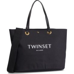 Torebka TWINSET - Shopping 191TO8202 Nero 00006. Czarne torebki klasyczne damskie Twinset, bez wzorów, z materiału, bez dodatków. W wyprzedaży za 359,00 zł.
