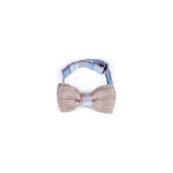 MUCHA LNIANA GOTOWA NATURAL LINEN. Szare muszki męskie marki R3s men's accessories, bez wzorów, ze lnu. Za 59,00 zł.