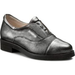 Creepersy damskie: Półbuty EKSBUT - 26-4044-E04/F77-1G Czarny/Srebro Licowa