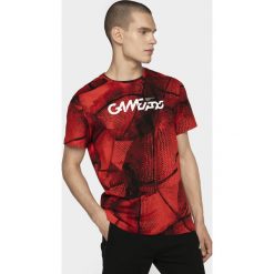 T-shirt męski TSM239 - czerwony allover. Czerwone t-shirty męskie 4f, m, bez wzorów, bez kołnierzyka. W wyprzedaży za 49,99 zł.