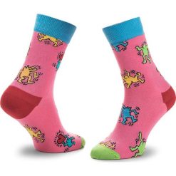 Skarpetki męskie: Skarpety Wysokie Unisex HAPPY SOCKS – KEH01-3000 Kolorowy Różowy