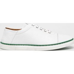 Gino Rossi - Buty. Białe sneakersy męskie Gino Rossi, z okrągłym noskiem, na sznurówki. W wyprzedaży za 299,90 zł.