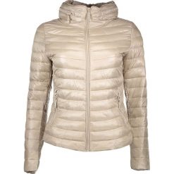 Kurtka w kolorze beżowym. Brązowe kurtki damskie pikowane marki Cashmere & Jackets, s, bez wzorów, bez kaptura. W wyprzedaży za 212,95 zł.