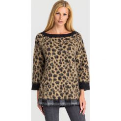 SWETER LIU JO. Pomarańczowe swetry damskie Liu Jo, xs, z aplikacjami, z materiału, bez rękawów, bez kaptura. Za 623,40 zł.