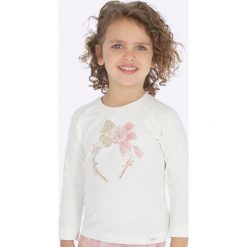 Mayoral - Longsleeve dziecięcy 92-134 cm. Bluzki dziewczęce Mayoral, z nadrukiem, z elastanu, z okrągłym kołnierzem, z długim rękawem, długie, bez kaptura. W wyprzedaży za 59,90 zł.