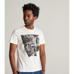 T-shirt z grafiką - Kremowy. Białe t-shirty męskie Reserved, s, bez wzorów, bez kołnierzyka. Za 39,99 zł.