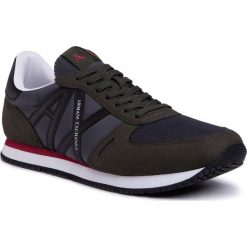Sneakersy ARMANI EXCHANGE - XUX017 XCC68 K498 Dark Green/Black. Szare sneakersy męskie Armani Exchange, bez zapięcia. Za 449,00 zł.