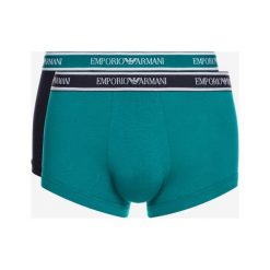 Emporio Armani 2-pack Bokserki Czarny Niebieski Zielony. Niebieskie bokserki męskie Emporio Armani, bez wzorów, z elastanu. Za 154,95 zł.