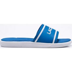 Lacoste - Klapki. Niebieskie klapki damskie marki Lacoste, z materiału. W wyprzedaży za 159,90 zł.