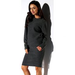 Elegancki komplet sweter i spódnica LSG118 grafit. Spódniczki damskie Lemoniade, s, bez wzorów, eleganckie, bez rękawów, bez kaptura. Za 159,90 zł.