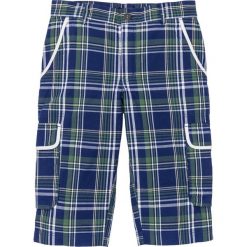 Długie bermudy "Regular Fit" bonprix kobaltowy w kratę. Niebieskie spodenki i szorty męskie bonprix, m, bez wzorów, długie. Za 109,99 zł.