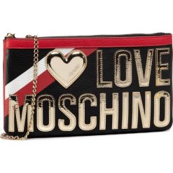 Torebka LOVE MOSCHINO - JC4284PP0AKP100A Nero/Rosso. Czerwone torebki klasyczne damskie Love Moschino, bez wzorów, ze skóry ekologicznej, wizytowe, bez dodatków. Za 689,00 zł.