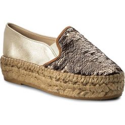 Espadryle EVA MINGE - Plasencia 3C 18MC1372334ES 711. Żółte espadryle damskie Eva Minge, ze skóry ekologicznej, na koturnie. W wyprzedaży za 239,00 zł.