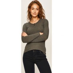 G-Star Raw - Bluzka. Szare bluzki damskie G-Star RAW, s, bez wzorów, z elastanu, retro, z okrągłym kołnierzem. W wyprzedaży za 159,90 zł.