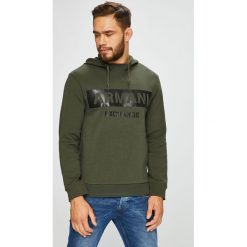 Armani Exchange - Bluza. Zielone bluzy męskie marki Armani Exchange, xl, z nadrukiem, z elastanu, z kapturem, bez rękawów, z kapturem. W wyprzedaży za 459,90 zł.