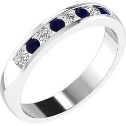 Złoty pierścionek z diamentami i szafirami. Szare pierścionki damskie Art of Diamond & Co., z szafirem, złote. W wyprzedaży za 1486,95 zł.