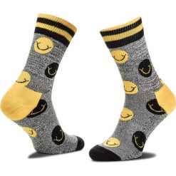 Skarpety Wysokie Unisex HAPPY SOCKS - ATSMI27-9000 Kolorowy Szary. Szare skarpetki męskie Happy Socks, w kolorowe wzory, z bawełny. Za 47,90 zł.