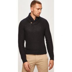 Selected - Sweter. Szare swetry męskie Selected, s, bez wzorów, z bawełny, bez kołnierzyka, bez kaptura. W wyprzedaży za 99,90 zł.