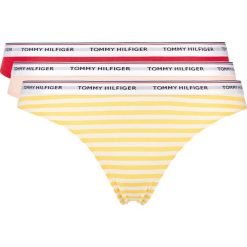 Tommy Hilfiger 3-pack Spodenki Czerwony Różowy Żółty. Różowe figi damskie TOMMY HILFIGER, l, bez wzorów, z elastanu. Za 173,95 zł.