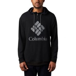 Bluza Columbia Lodge™ French Terry Hoodie 1884911011 - czarny || granatowy. Czarne bluzy męskie Columbia, m, bez wzorów, bez kołnierzyka, bez rękawów, bez kaptura. Za 322,99 zł.