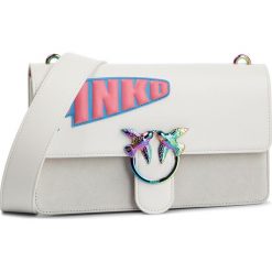 Torebka PINKO - Love Maxi Logo Tracolla PE 19 PLTT 1P21DE Y5JJ White I09. Białe torebki klasyczne damskie marki Pinko, bez wzorów, ze skóry, eleganckie, bez dodatków. Za 1469,00 zł.