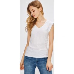 Miss Poem - Top. Białe topy damskie Miss Poem, s, z bawełny, casualowe, z krótkim rękawem. W wyprzedaży za 27,90 zł.