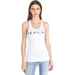 Replay Podkoszulek Biały. Białe podkoszulki damskie Replay, s, z nadrukiem, z elastanu. Za 154,95 zł.
