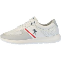 U.S. POLO ASSN. tenisówki męskie Dillier 42 białe. Białe trampki męskie U.S. Polo Assn., bez wzorów, bez zapięcia. Za 289,00 zł.