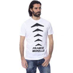 T-shirt w kolorze białym. Białe t-shirty męskie Frankie Morello, s, bez wzorów, z bawełny, z okrągłym kołnierzem. W wyprzedaży za 144,95 zł.