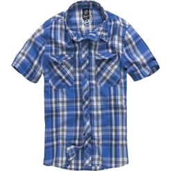 Brandit Roadstar Workershirt niebieski/biały. Niebieskie koszule męskie marki Brandit, m, klasyczne, z klasycznym kołnierzykiem, z krótkim rękawem. Za 121,90 zł.