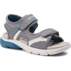 Sandały GEOX - J S.Flexyper B. A J929DA 01410 C0386 S Grey/Petrol. Szare sandały chłopięce Geox, z materiału. W wyprzedaży za 179,00 zł.