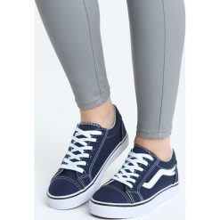 Granatowe Tenisówki Course. Niebieskie tenisówki damskie Born2be, z materiału. Za 59,99 zł.