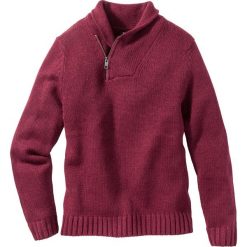 Swetry klasyczne męskie: Sweter z szalowym kołnierzem, Regular Fit bonprix jeżynowy